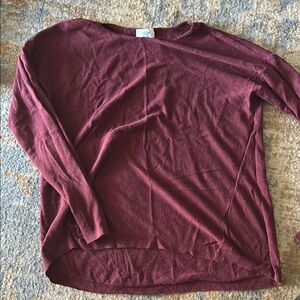 Burgundy Long Sleeve Sweater